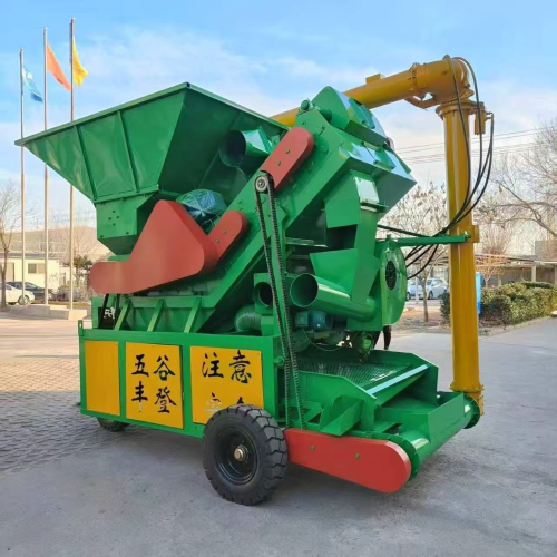 Seven-axle forklift loading corn thresher